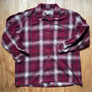 Eddie Bauer Vintage size L Button Down Shirt Long Sleeve Plaid Flannel Cotton